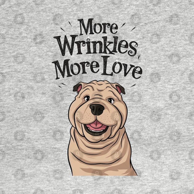 Shar Pei Dog More Wrinkles More Love Cute by Sniffist Gang